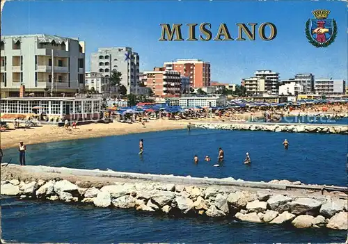 Misano Adriatico Scorcio alberghi e spiaggia  Kat. Italien