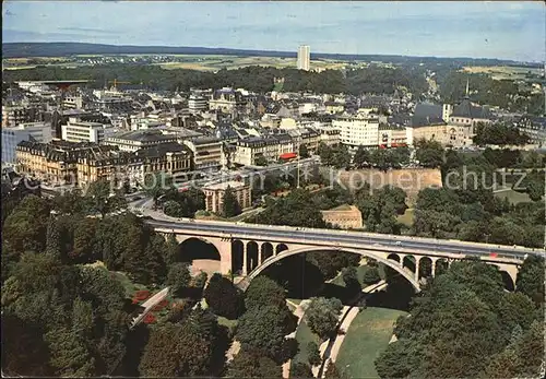 Luxembourg Luxemburg Vue aerienne du Pont Adolphe et du Boulevard Roosevelt Kat. Luxembourg
