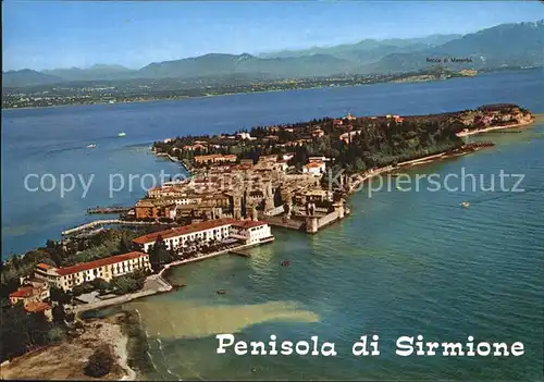 Sirmione Lago di Garda Fliegeraufnahme Kat. Italien
