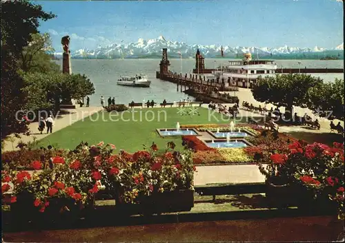 Konstanz Bodensee Konzilterrasse Hafen Kat. Konstanz