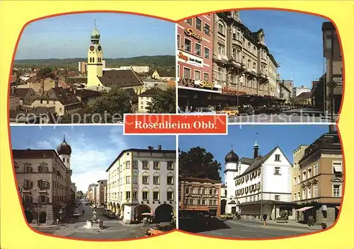 Rosenheim Bayern Kirche Strassenpartien Kat. Rosenheim