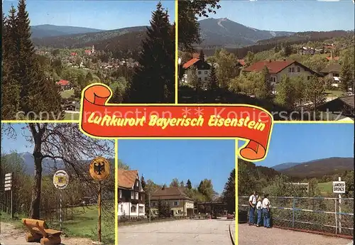 Bayerisch Eisenstein am Arber Panorama Landesgrenze Zoll Kat. Bayerisch Eisenstein