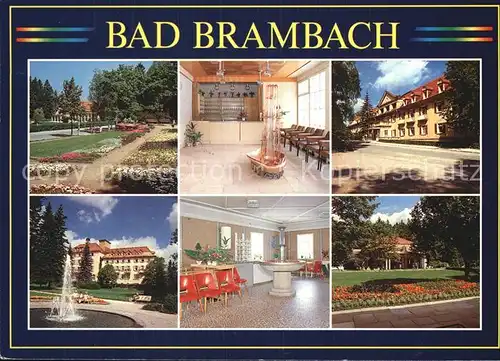 Bad Brambach Festhalle Schiller Quelle Vogtlandhaus Sanatorium Joliot Curie Haus Radonquelle Kat. Bad Brambach