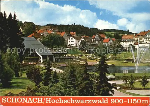 Schonach Schwarzwald Ortsansicht Kat. Schonach im Schwarzwald