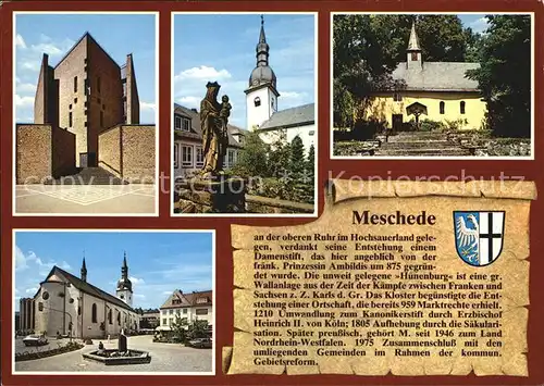 Meschede Abtei Koenigsmuenster Friedenskirche Pfarrkirche Sankt Walburga Klause Kat. Arnsberg