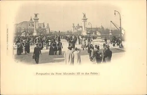 Paris Perspective du Pont Alexander III et des Palais Kat. Paris