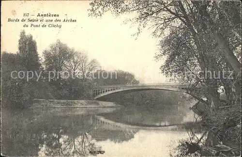 Asnieres sur Seine Bords de Seine et une des Arches du Pont de Clichy Kat. Asnieres sur Seine