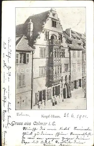 Colmar Haut Rhin Elsass Kopfhaus La Maison des Tetes Kat. Colmar