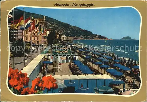 Alassio La spiaggia Strand Piazza Partigiani Kat. 