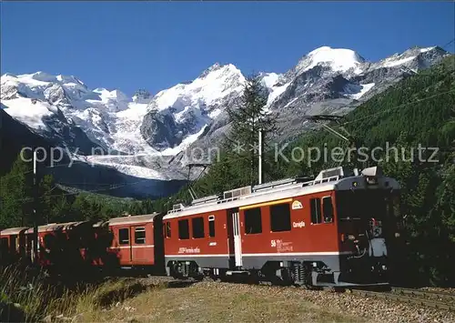 Rhaetische Bahn Bellavista Piz Bernina Piz Morteratsch  Kat. Eisenbahn