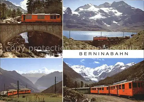 Berninabahn Lago Bianco Morteratsch Berninagruppe Alp Gruem Kat. Eisenbahn