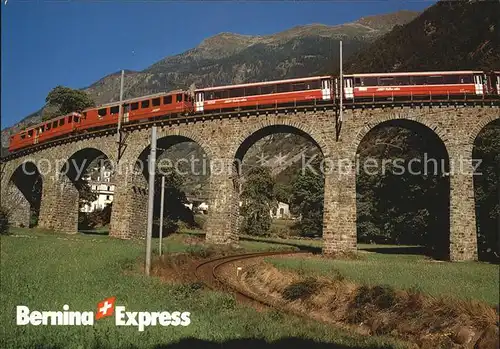Rhaetische Bahn Bernina Express Kehrviadukt Brusio  Kat. Eisenbahn