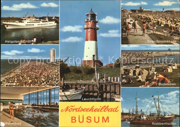 Buesum Nordseebad Strandpromenade Leuchtturm ...