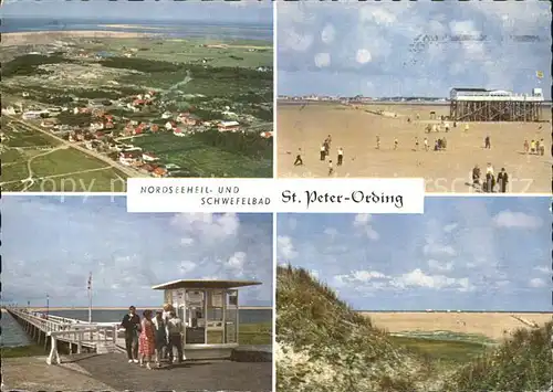 St Peter Ording Strand Fliegeraufnahme Kat. Sankt Peter Ording