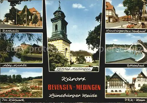 Bevensen Bad Kloster Mendingen Rathaus Alte Muehle Kurpark Rosenbad  Kat. Bad Bevensen