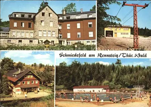 Schmiedefeld Rennsteig Erholungsheim Stufenfeld Littbaude Filmbuehne Waldbad  Kat. Schmiedefeld Rennsteig