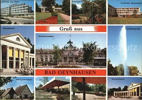 Bad Oeynhausen Kurklinik am Park Wandelhalle Heimatmuseum Jordansprudel Kat. Bad Oeynhausen