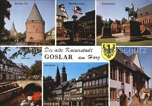 Goslar Breites Tor Abzucht Schuhhof Rathaus Kaiserplatz Kat. Goslar