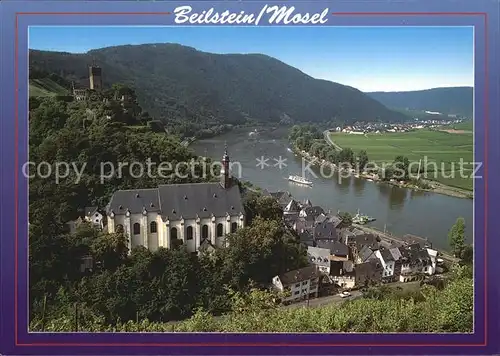 Beilstein Mosel Karmeliterkloster mit Burg Metternich und Campingplatz Happy Holiday Kat. Beilstein