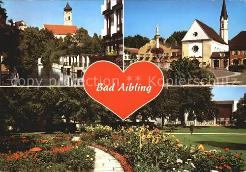 Bad Aibling Teilansicht Kirche Park Kat. Bad Aibling