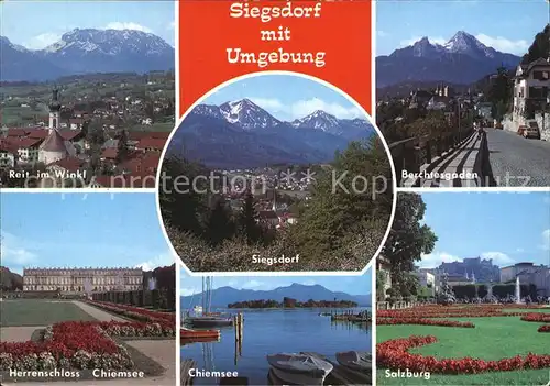 Siegsdorf Oberbayern Reit im Winkl Berchtesgaden Herrenschloss Chiemsee Salzburg Kat. Siegsdorf