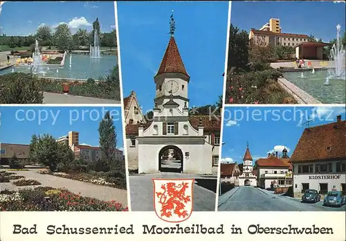 Bad Schussenried Schwimmbad Stadttor Wasserspiele Kurpark Klosterhof Kat. Bad Schussenried
