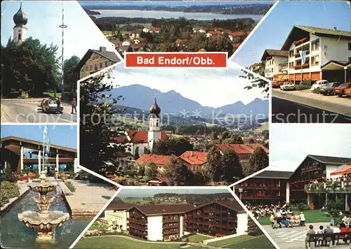 Bad Endorf Panorama Kuranlagen Kirche Kat. Bad Endorf