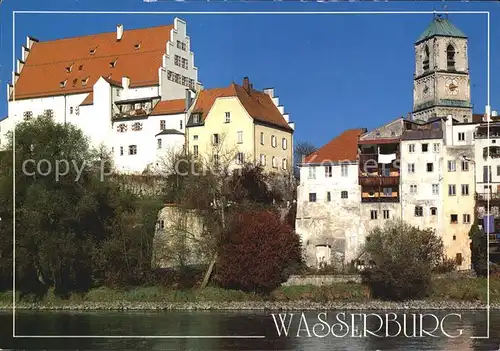 Wasserburg Inn Schloss Kirchturm Kat. Wasserburg a.Inn