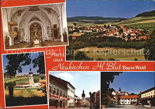 Neukirchen Heilig Blut Wallfahrtskirche Inneres Panorama Dorfpartien Kat. Neukirchen b.Hl.Blut