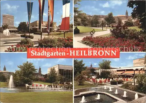 Heilbronn Neckar Stadtgarten Teilansichten Wasserspiele Kat. Heilbronn