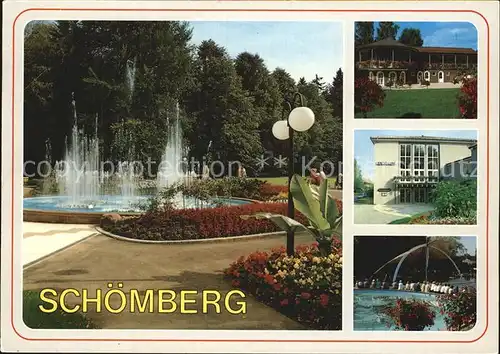 Schoemberg Schwarzwald Kurpark Wasserspiele Kurhaus Brunnen Kat. Schoemberg