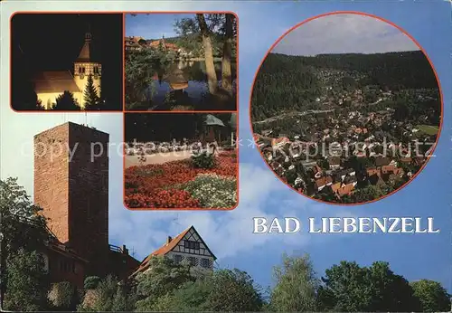 Bad Liebenzell Kirche Teich Kurpark Turm Fliegeraufnahme Kat. Bad Liebenzell