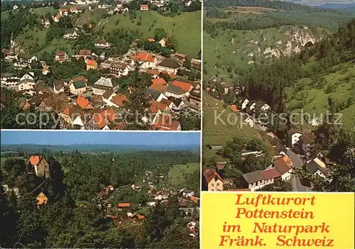 Pottenstein Oberfranken Fliegeraufnahmen Panorama Kat. Pottenstein