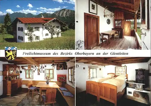 Grossweil Freilichtmuseum Glentleiten Samerhaeusl aus Schoenau Gaststube Zimmer Kat. Grossweil