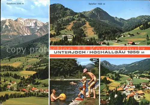 Unterjoch Gaishorn Spiesser Schwimmbad Panorama Kat. Bad Hindelang