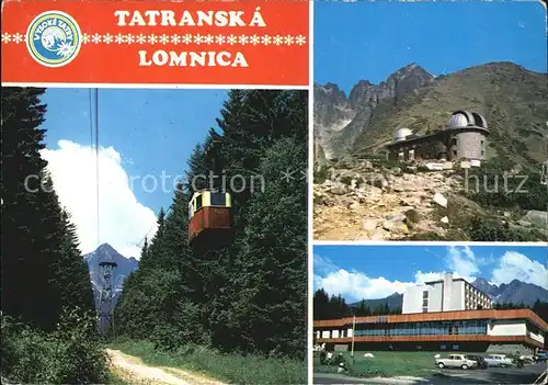Tatranska Lomnica Seilbahn Observatorium Kat. Tschechische Republik