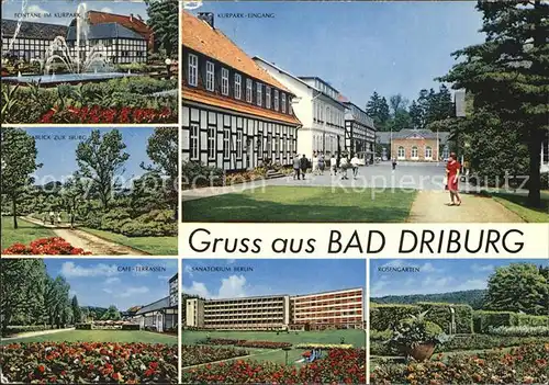 Bad Driburg Kurpark Cafe Terrase Sanatorium Kat. Bad Driburg