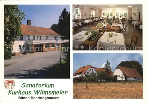 Randringhausen Bad Sanatorium Kurhaus Wilmsmeier Kat. Buende