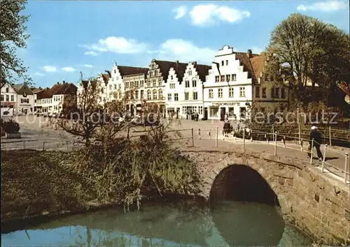 Friedrichstadt Eider Steinerne Bruecke Giebelhaeuser Markt Kat. Friedrichstadt