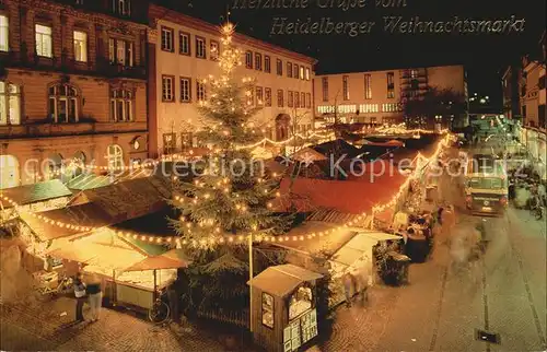 Heidelberg Neckar Weihnachtsmarkt Universitaetsplatz Kat. Heidelberg