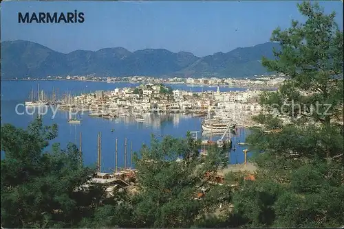 Marmaris Panorama Hafen Kuestenstadt Berge Kat. Tuerkei