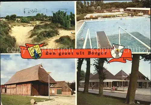 Borger Drenthe Duenen Schwimmbad Restaurant Scheune Kat. Borger