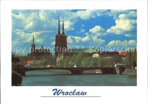 Wroclaw Stadtansicht Dominsel Kat. Wroclaw Breslau