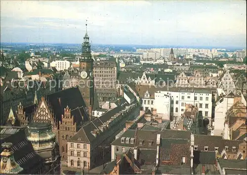 Wroclaw Rathaus Luftaufnahme Kat. Wroclaw Breslau