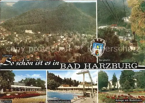 Bad Harzburg Luftbild Bergbahn Kurhaus Waldschwimmbad Badehaus Kat. Bad Harzburg