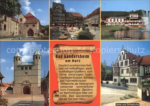 Bad Gandersheim Kloster Brunshausen Markt Kurhaus Stiftskirche Abtei Kat. Bad Gandersheim