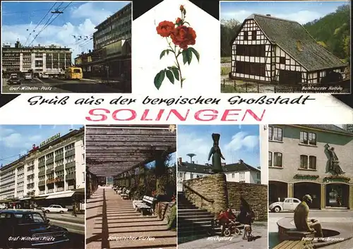 Solingen Graf Wilhelm Platz Balkhauser Kotten Botanischer Garten Kirchplatz Kat. Solingen