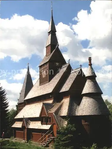 Hahnenklee Bockswiese Harz Nordische Stabkirche Kat. Goslar