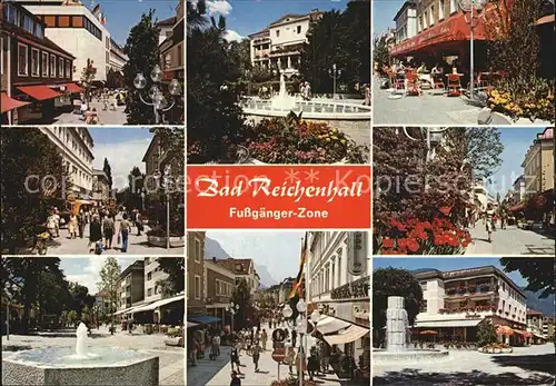 Bad Reichenhall Fussgaengerzone Ludwig Salzburger Bahnhofstrasse Kat. Bad Reichenhall