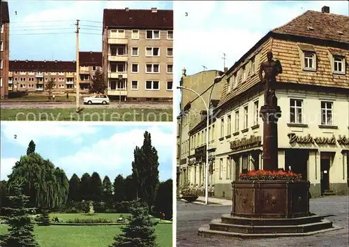 Frankenberg Sachsen Neubaugebiet Luetzelhoehle Park Platz der Einheit  Kat. Frankenberg Sachsen